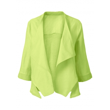 Jacke mit Leinenanteil 3/4 Arm  in grün für Damen von bonprix 