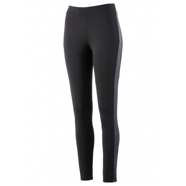 Leggings mit Lederimitat in schwarz für Damen von bonprix 