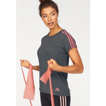 adidas Performance T-Shirt »ESSENTIALS 3S SLIM TEE«, grau-rosé, Gr.L-XXL 
