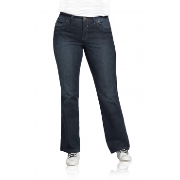 Bootcut-Jeans mit Used-Effekten, dark blue Denim, Gr.20-116 