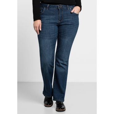 Bootcut-Jeans in 5-Pocket-Form, mit Used-Effekten, dark blue Denim, Gr.20-116 