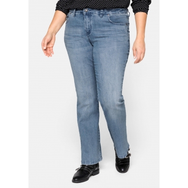 Bootcut-Jeans in 5-Pocket-Form, mit Used-Effekten, light blue Denim, Gr.20-116 