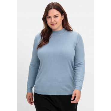 Extraweicher Pullover mit Stehkragen, bleu, Gr.40-56 