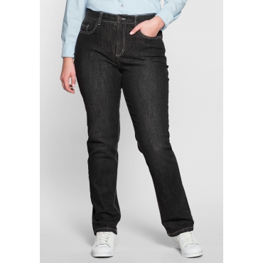 Gerade Jeans mit Shaping-Einsatz, black Denim, Gr.20-116 