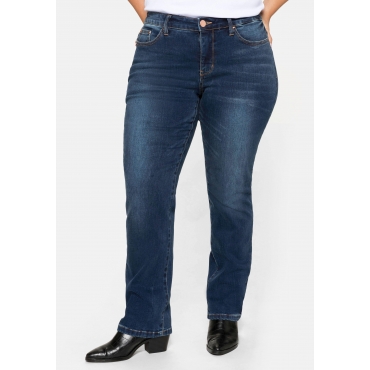 Gerade Stretch-Jeans mit Bodyforming-Effekt, dark blue Denim, Gr.20-116 