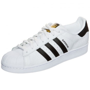 Große Größen: adidas Originals Superstar Animal Sneaker, weiß / schwarz, Gr.8.5 UK - 42.2/3 EU-12 UK - 47.1/3 EU 