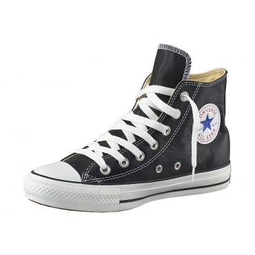 Große Größen: Converse All Star Basic Leather Sneaker, Schwarz, Gr.36-45 