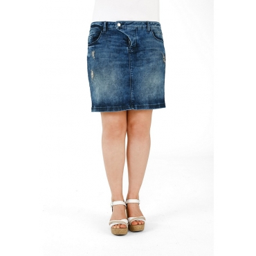 Große Größen: sheego Denim Mini Jeansrock, blue denim, Gr.40-52 | Online  bei INCURVY