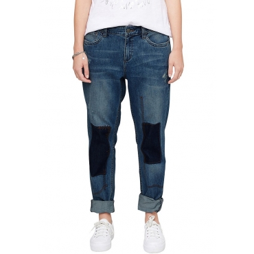 Große Größen: Triangle Patchwork-Jeans, blue denim, Gr.40-54 