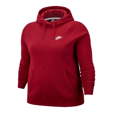 Nike Sportswear Kapuzensweatshirt »WOMEN ESSENTIAL HOODY FLEECE PLUS SIZE«, dunkelrot, Gr.XL-XXXL 