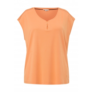 Shirt aus Piqué, mit überschnittenen Schultern, orange, Gr.44-54 