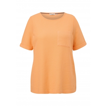 Shirt aus Waffelpiqué, mit Brusttasche, orange, Gr.44-54 