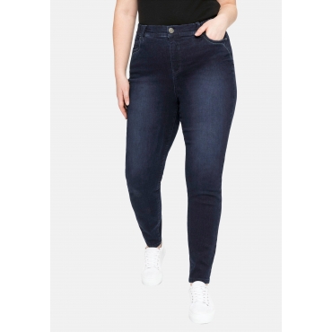Skinny Jeans mit Gummibund und Push-up-Effekt, blue black Denim, Gr.40-58 