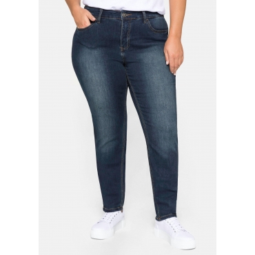 Skinny Power-Stretch-Jeans in 5-Pocket-Form, dark blue Denim, Gr.20-116 