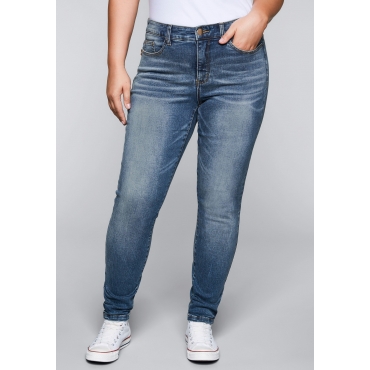 Skinny Stretch-Jeans mit Bodyforming-Effekt, blue Denim, Gr.20-116 