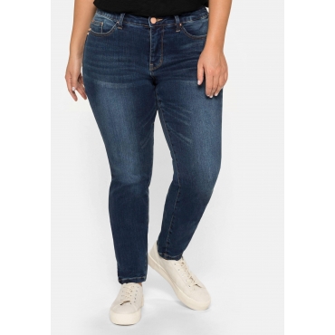 Skinny Stretch-Jeans mit Bodyforming-Effekt, dark blue Denim, Gr.20-116 |  Online bei INCURVY